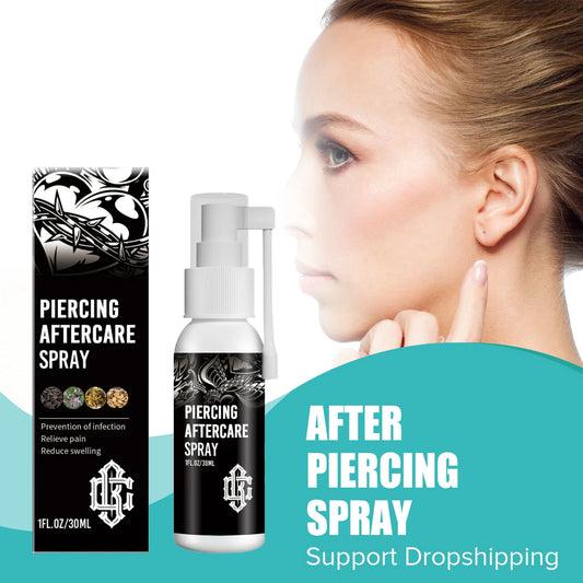 After Piercing Spray Reduce Allergy Swelling Ear Disinfecting Cleaning Earring Hole Soothing Piercing Aftercare Cleaner Fluid