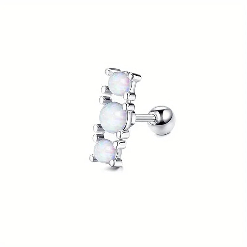 Drperfect Cartilage Earring Stud for Women Stainless Steel Cartilage Hoop Earring Heart Flower Chain Dangle CZ Piercing Jewelry