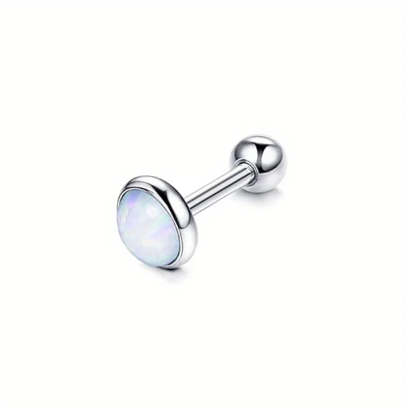 Drperfect Cartilage Earring Stud for Women Stainless Steel Cartilage Hoop Earring Heart Flower Chain Dangle CZ Piercing Jewelry