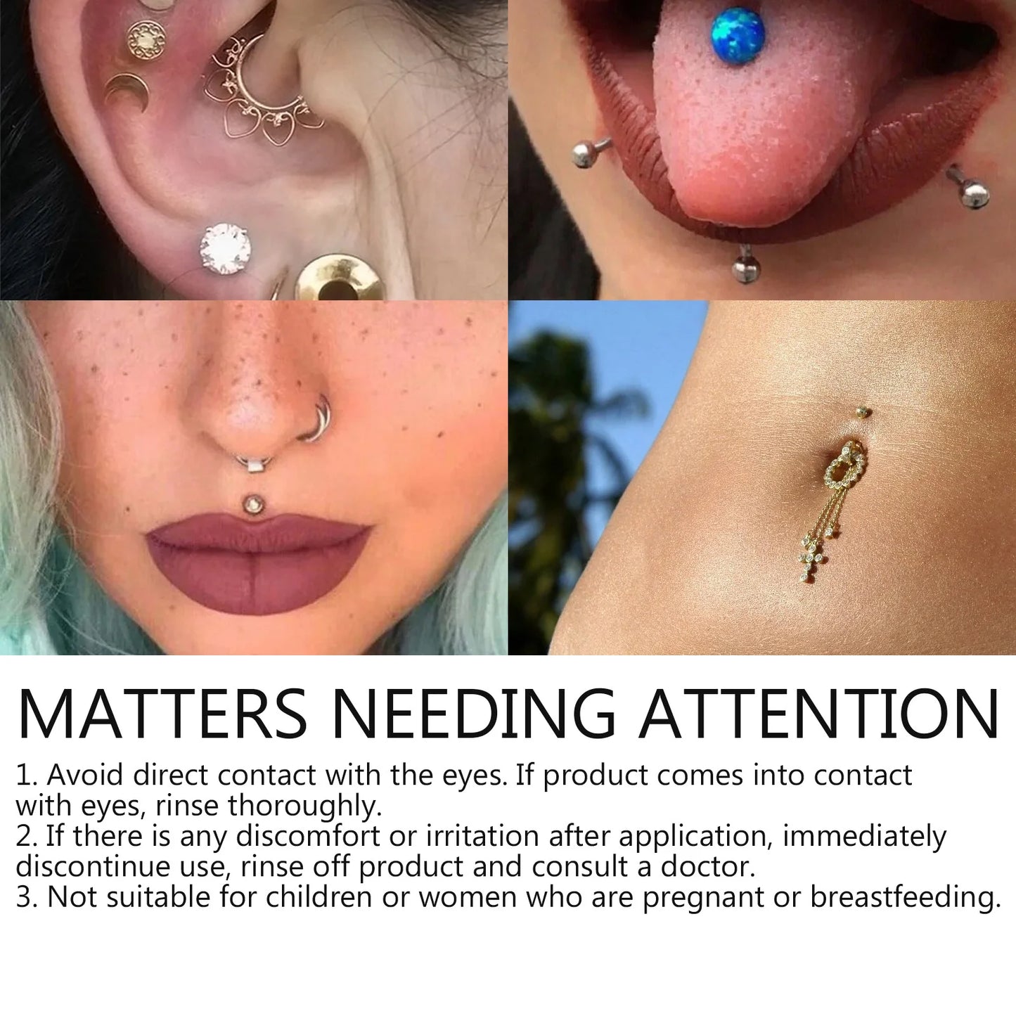 After Piercing Spray Reduce Allergy Swelling Ear Disinfecting Cleaning Earring Hole Soothing Piercing Aftercare Cleaner Fluid