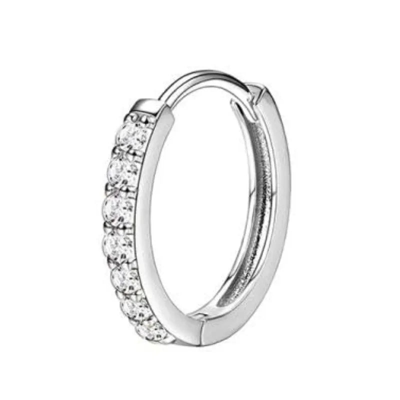 Bobisty 1pc Earrings for Sensitive Ears Surgical Stainless Steel Earrings for Women Dainty Flat Back Earring Stud Hoop Cartilage